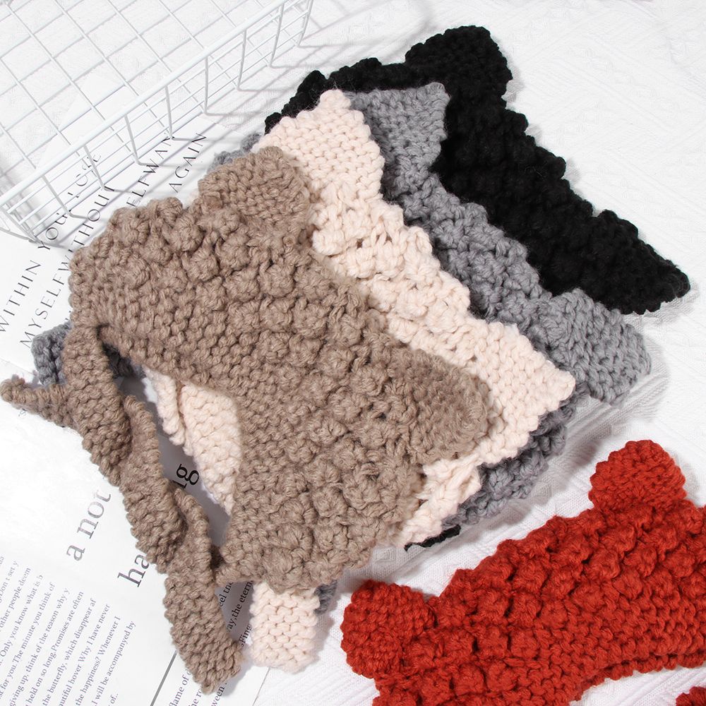 Mũ len trùm đầu dệt kim tai mèo giữ ấm thoáng khí thời trang dành cho nữ