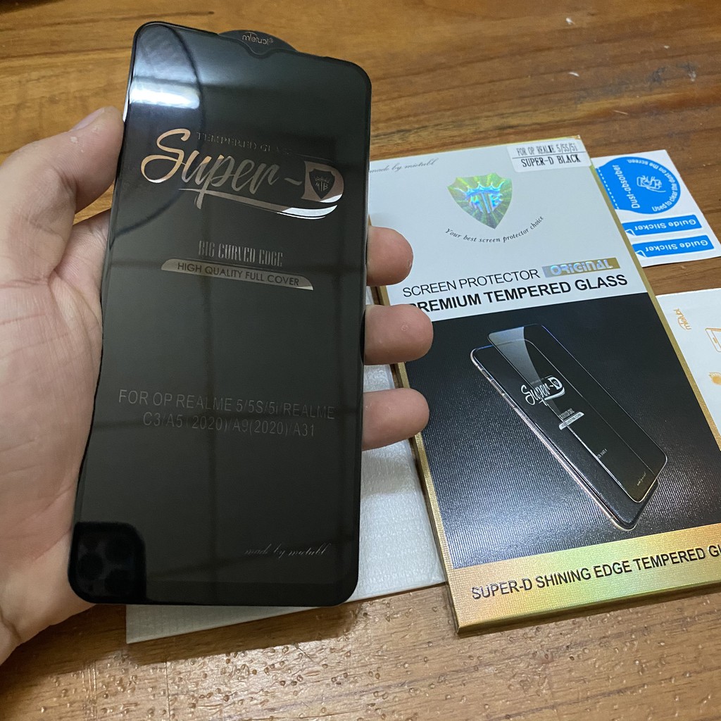 Kính cường lực Oppo A12 A15 A15s A16 A16K A17 A17K A1K A31 A35 A3s A52 A5 2020 Super D Full viền