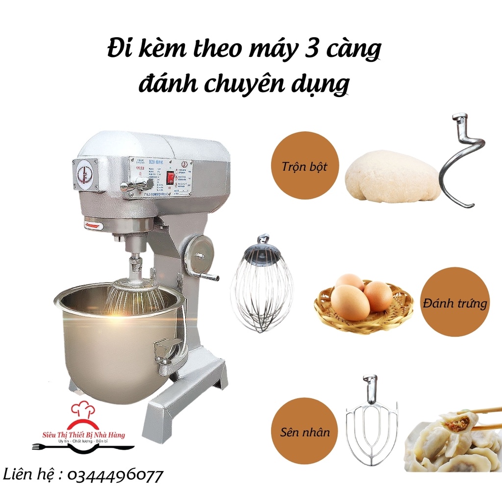 Máy trộn bột, đánh kem, đánh trứng B10. Máy nhồi bột chuyên dụng loại 10L CHÍNH HÃNG LIFENG