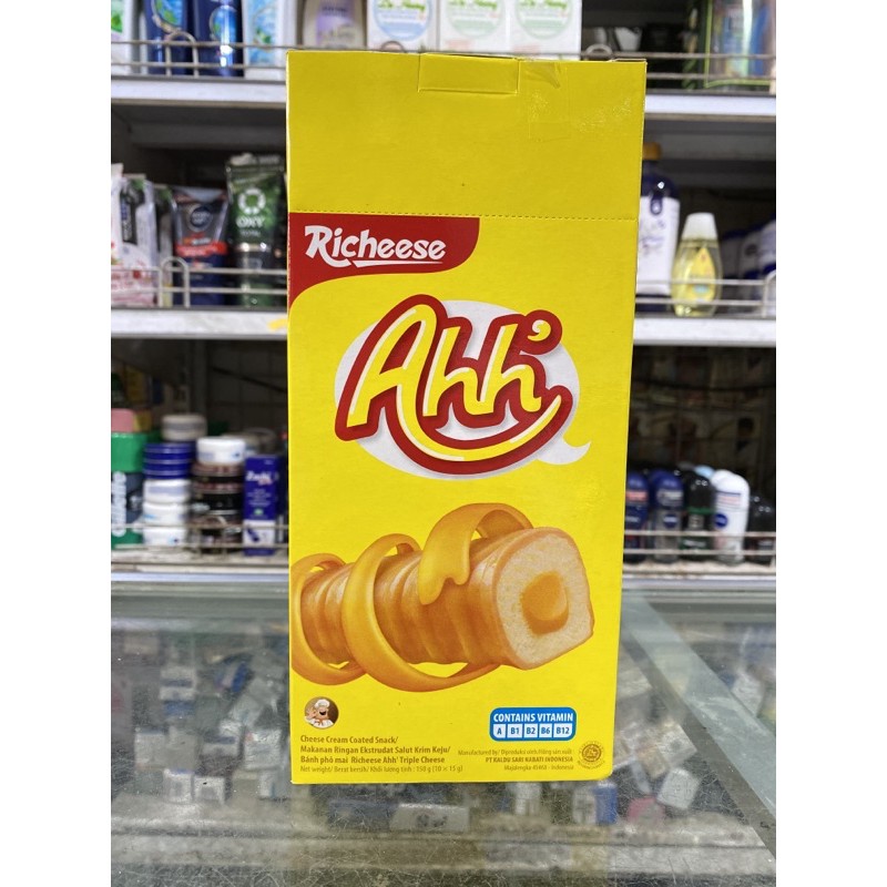 Bánh Xốp Ahh' Triple Cheese Hộp 90g