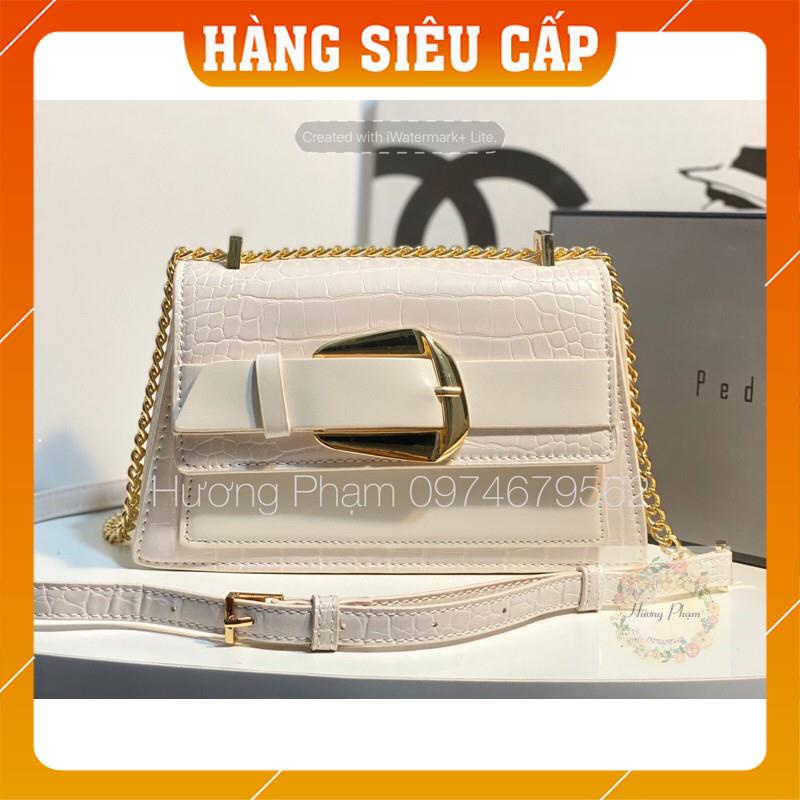 Túi P phối vạt vân, Túi chữ P chuẩn xuất size 20 cực sang