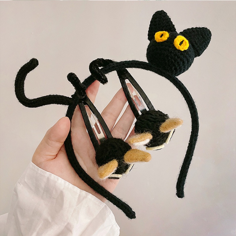 Băng đô cài tóc thiết kế con mèo phong cách Hàn Quốc đáng yêu dành cho phái đẹp