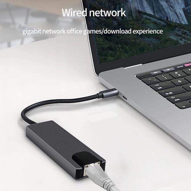 Cáp USB Type-C Ra 5 Cổng HDMI 4K, USB 2.0 Và RJ45