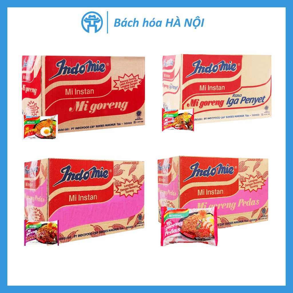 [HCM] Thùng Mỳ xào khô / Mì Trộn Indomie Đủ Vị: Đặc Biệt, Cay Nồng, Sườn, Bò Cay - Bách hóa Hà Nội | WebRaoVat - webraovat.net.vn