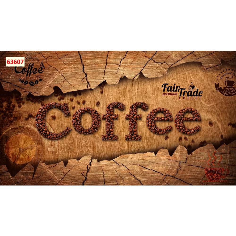 Tranh dán tường Quán Cafe, Trà Sữa, Trang Trí Cửa Hàng 3D mẫu hot