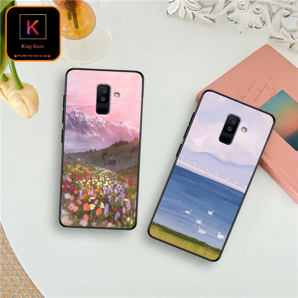 Ốp lưng Samsung A6 2018 - Samsung A6 Plus - Ốp Samsung in hình Cánh đồng hoa - Chất liệu TPU siêu bền