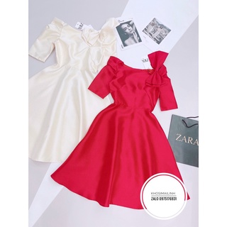 ✨BÁN SỈ✨Đầm  tafta xòe 2 màu đỏ,trắng