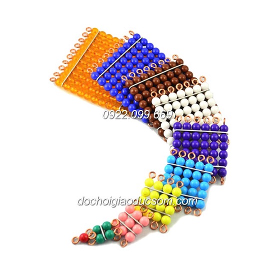 ( coloured bead squares ) TẤM HẠT CƯỜM MÀU TỪ 1 ĐẾN 10 Giáo cụ Montessori