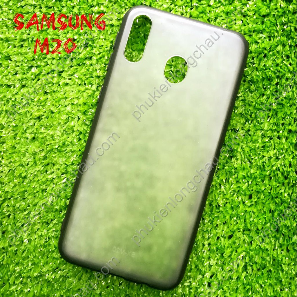 Ốp Lưng Samsung M20 Lưng Cứng Trong Nhám Viền Dẻo Phôi In
