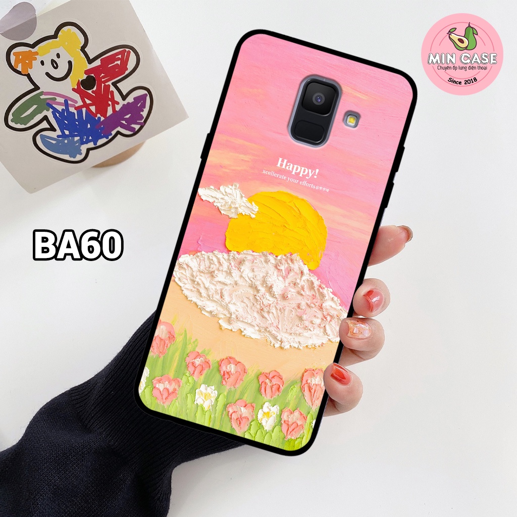Ốp lưng điện thoại Samsung A6/ A6 Plus/ A8/ A8 Plus/ J6/ J6 Plus/ J8 in hình hoa sáp màu xinh xắn