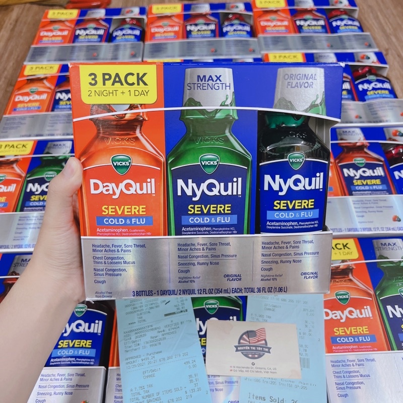 Date 2025 Set 3 Chai Siro V.ic.ks DayQuil & NyQuil Cold & F.lu Se.vere 1.06L