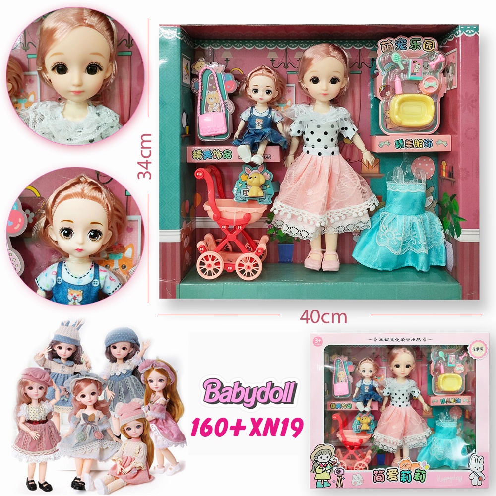 Búp bê công chúa 3D có khớp linh hoạt