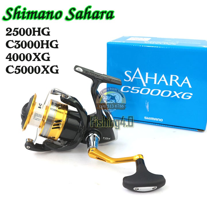 Máy câu cá shimano Sahara 2500HG C3000HG 4000XG 5000XG - made in malaisia