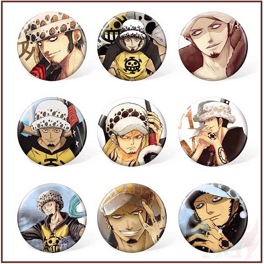 ☠ One Piece Character 07 ：Trafalgar Law - Anime Cosplay Badge Cài áo ☠ 1Pc 58MM Collection Brooches Pins for Backpack Clothes（Law Series ：9 Styles）