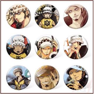Huy hiệu sưu tầm nhân vật One Piece 07: Trafalgar Law - cosplay Anime 58mm cho quần áo balo (9 kiểu)