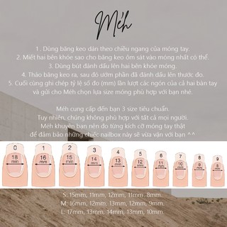 Móng Úp Thiết Kế Méh Nail Tặng Bộ Kit No.01