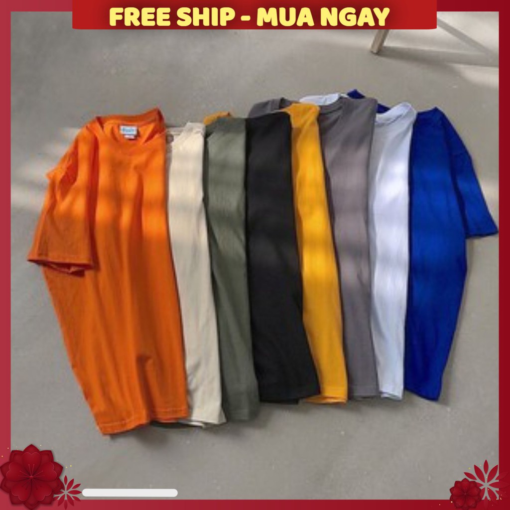 Áo thun form rộng tay lỡ trơn ❤️FREESHIP❤️Áo thun unisex tay lỡ đủ màu one size dưới 65kg | BigBuy360 - bigbuy360.vn