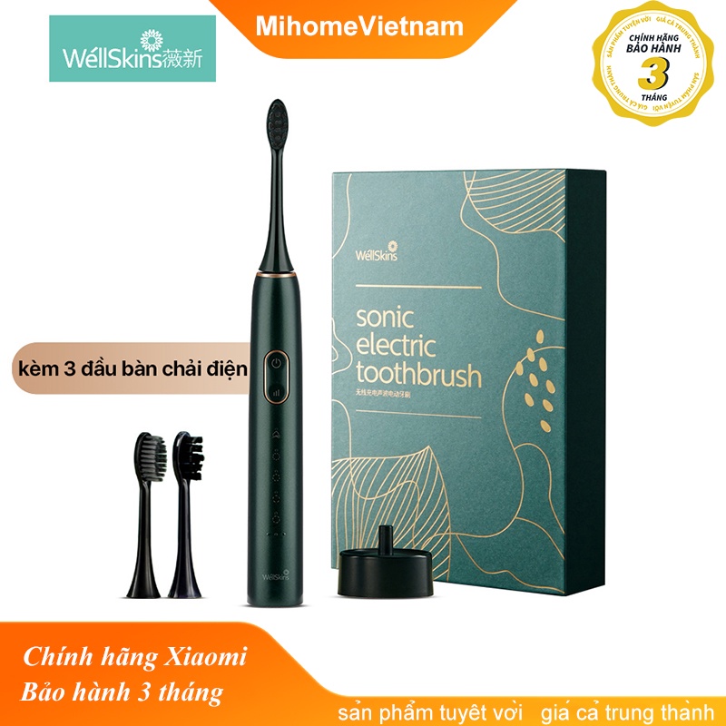 [Mã 252FMCGSALE giảm 8% đơn 500K] Bàn chải điện Xiaomi Wéllskin WX-YS800 công nghệ sonic cao cấp chính hãng