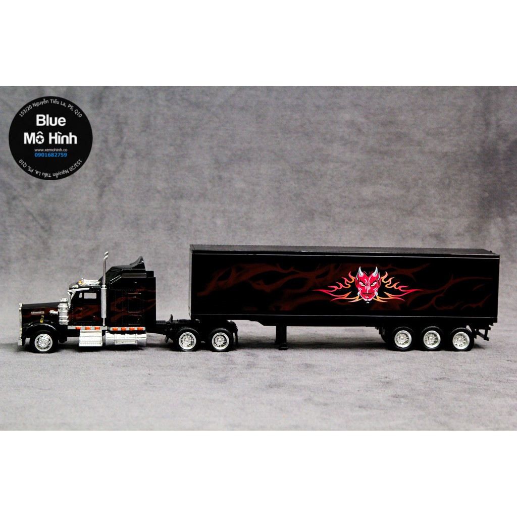 Mô hình xe đầu kéo container Kenworth thùng container Devil 1:43