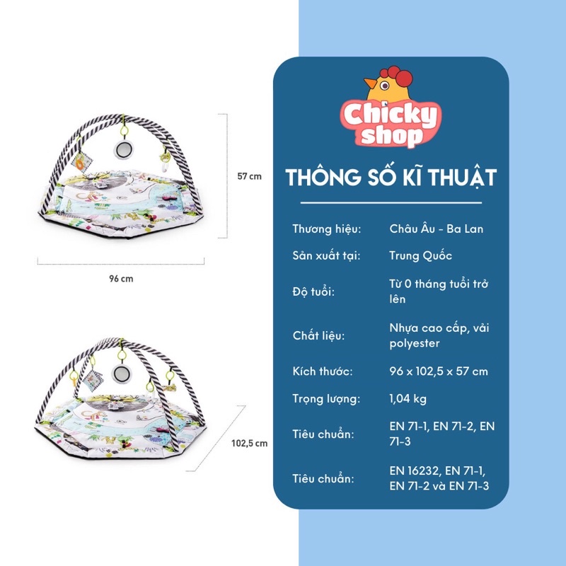 Thảm chơi cho bé từ 0 tháng Kinderkraft Smartplay