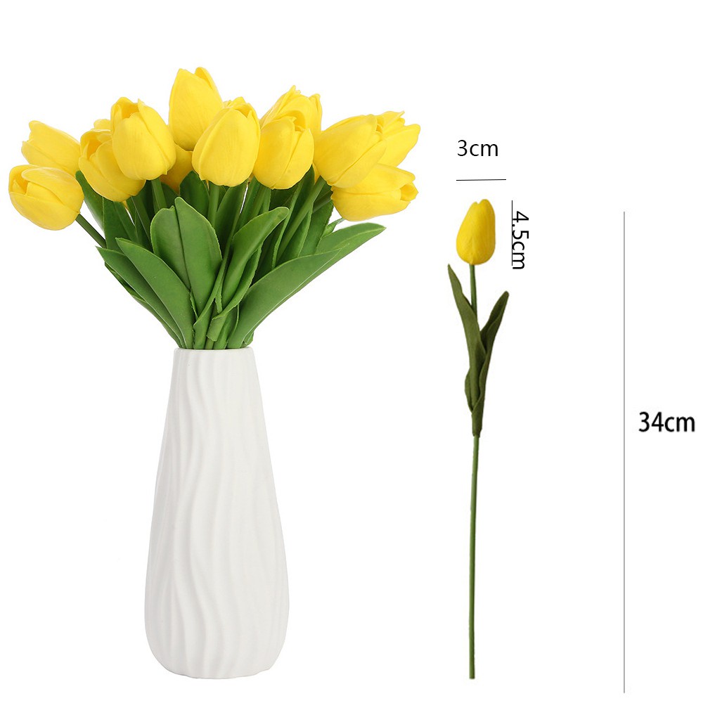 Bó Hoa Tulip Nhân Tạo 35CM Cho Trang Trí Tiệc Cưới