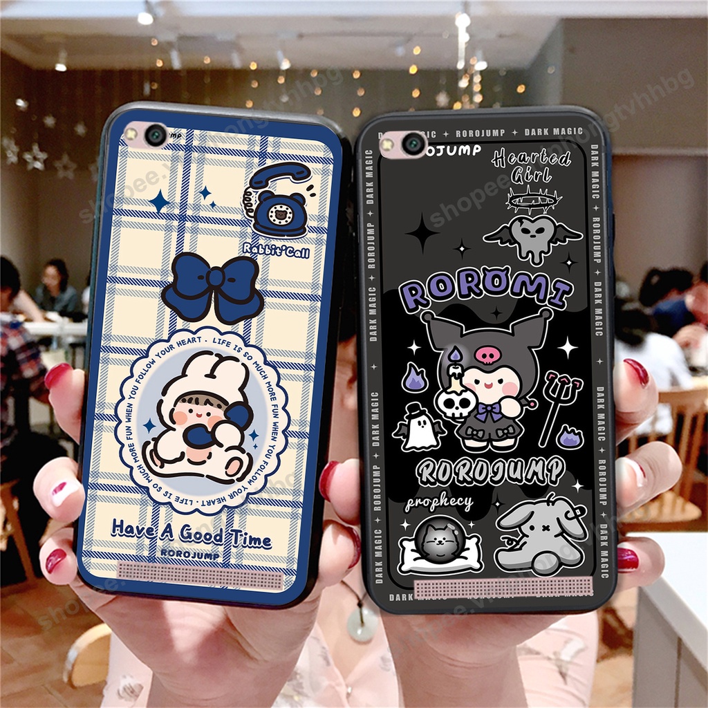 Ốp lưng Xiaomi Redmi 4A / 5A / 6A in mẫu gấu bo viền , smile mặt cười cực cute đẹp