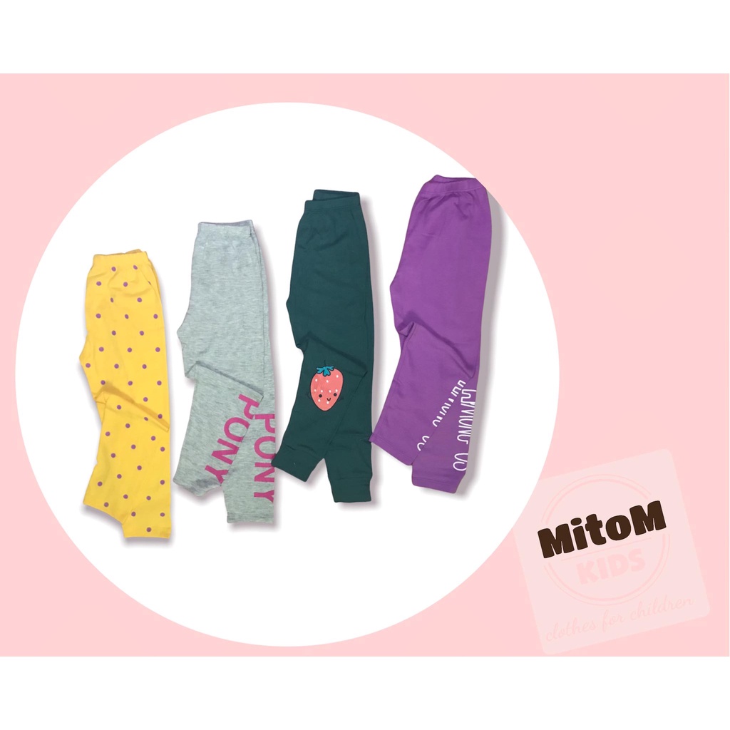 [SALE SỐC] Set 4 quần dài bé gái ♥️ FREESHIP ♥️ Chất thun cotton, thun gân mềm mịn, co giãn tốt, màu sắc tươi sáng