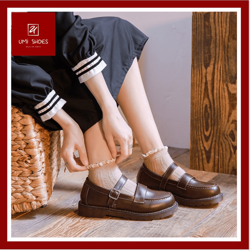 𝔹𝕆𝕊𝕊 𝕊ℍ𝕆𝔼𝕊 ⚜️ Giày ulzzang oxford vintage thời trang đơn giản màu đen/nâu cá tính năng động cute xinh đẹp bền rẻ