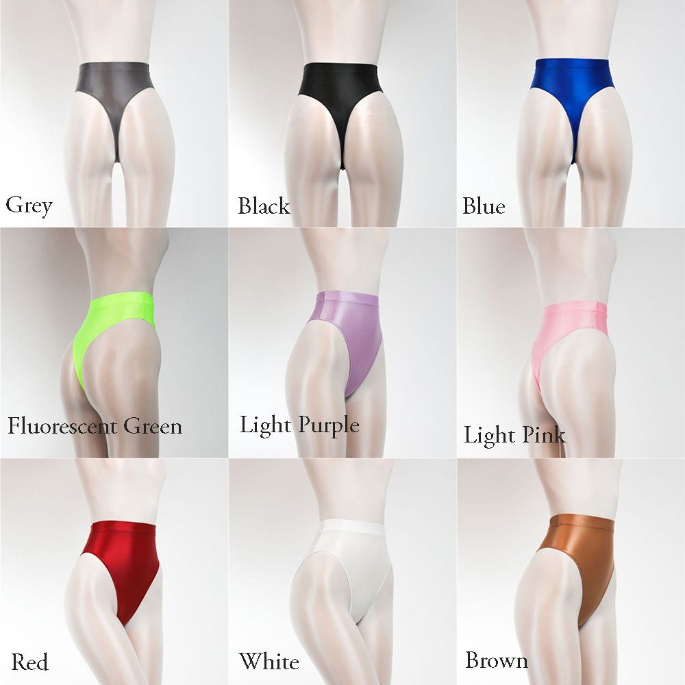 Quần lót lọt khe bằng satin siêu mỏng lưng cao co giãn có size lớn quyến rũ cho nữ