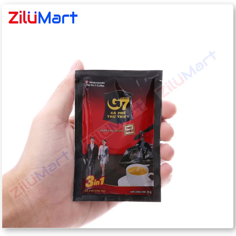 Hộp 21 gói cà phê sữa hòa tan G7 3 in 1 loại 336g