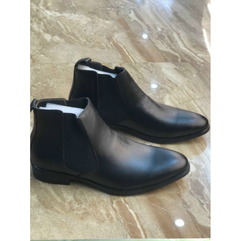 Giày nam cao cổ giày CHELSEA BOOT da bò thật cam kết bảo hành 24 tháng