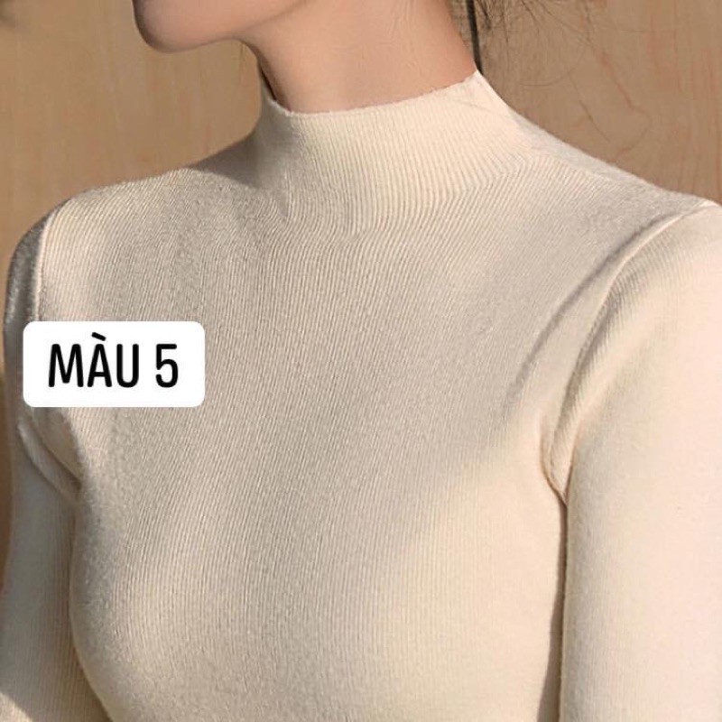 Áo len nữ cổ cao