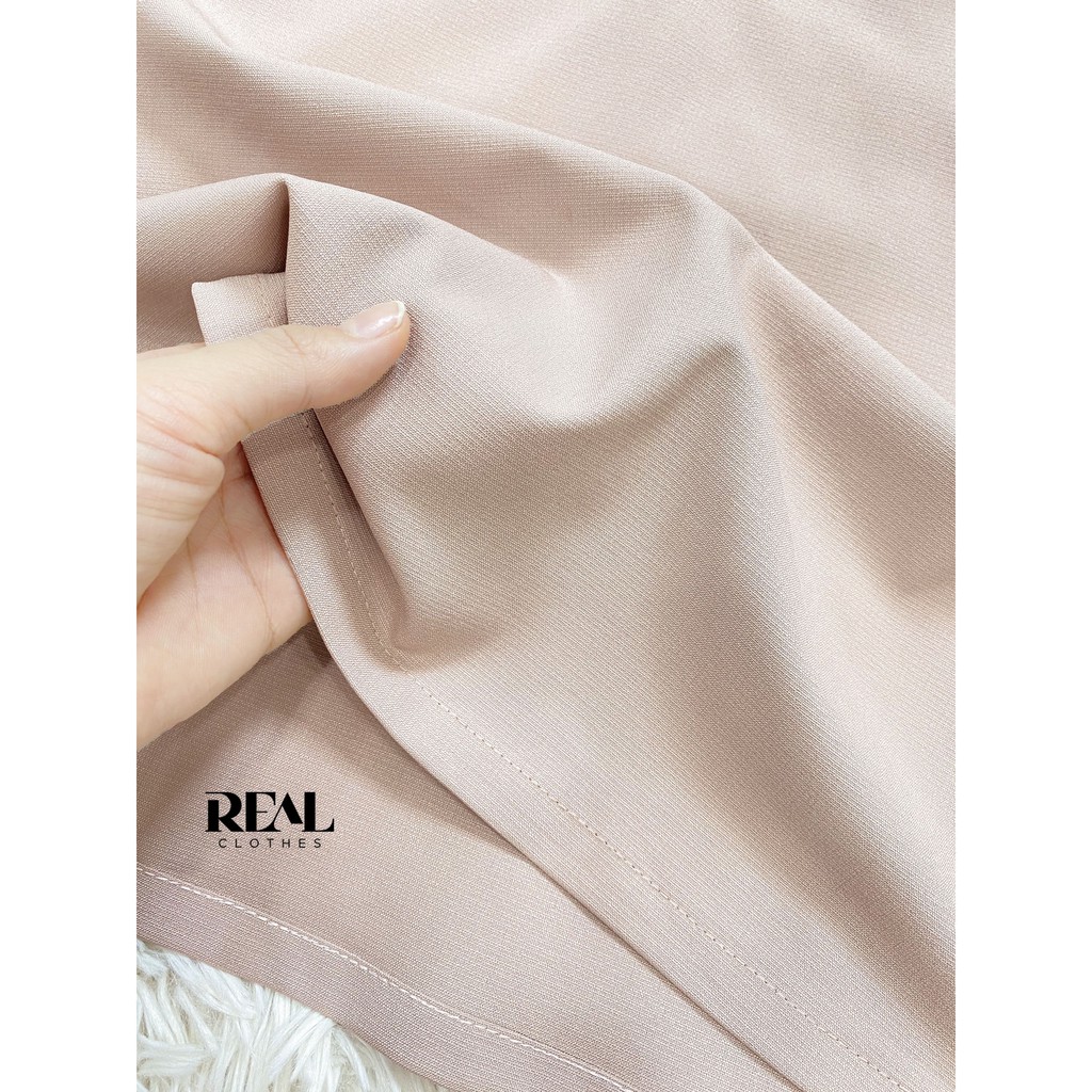 [SALE] Áo linen rút dây nude_REAL