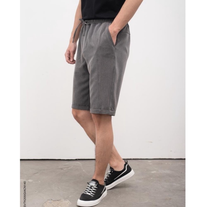 [Mã FAMALLT5 giảm 15% đơn 150K] Quần sooc vải nam local brand 360 BOUTIQUE cạp chun có dây rút - QSVTK205 | BigBuy360 - bigbuy360.vn