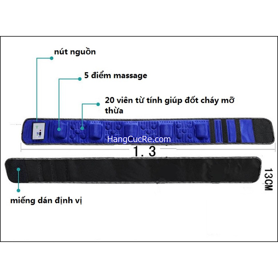 Đai massage X5 vận động cơ thể giảm mỡ cắm trực tiếp không cháy nổ