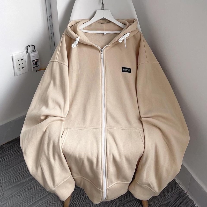 [Mã SKAMFSW175 giảm 10K đơn 50K] Áo Khoác dây kéo nỉ bông form rộng tag Noah unisex (nam nữ mặc được)