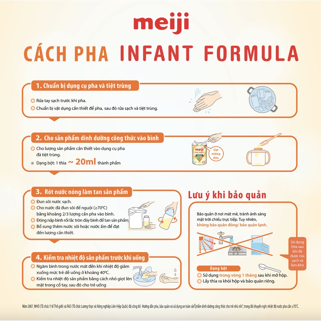 Sữa Bột Meiji Nội Địa Nhật 800g Số 0 và Số 9 - VINAQUICK