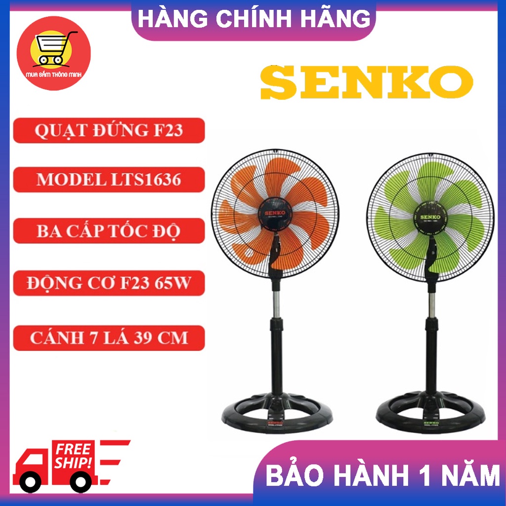 [Hàng Chính Hãng] Quạt lỡ Senko LTS1636 - Công suất 65W - Làm mát nhanh - Bảo hành 12 tháng