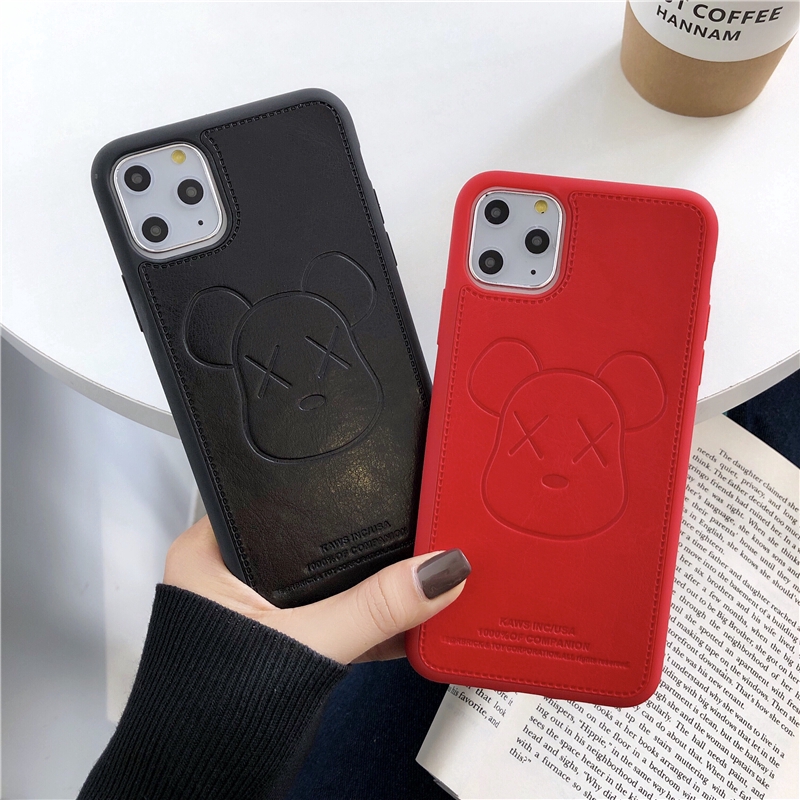 Ốp lưng da mềm in họa tiết KAWS cho iPhone 11 12 Pro Max 6 6s 7 8 Plus X Xs Max XR 12mini | BigBuy360 - bigbuy360.vn