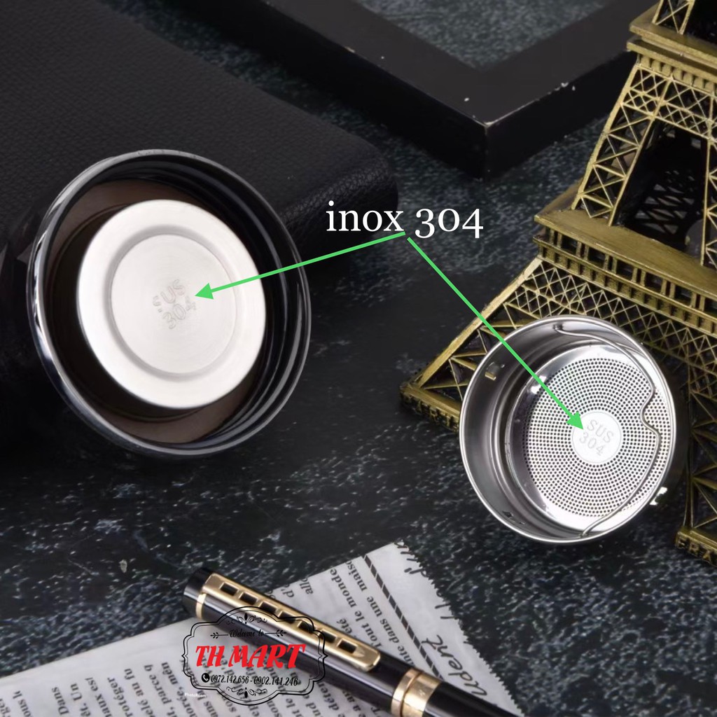 Bình giữ nhiệt kim cương inox 304 nóng lạnh, ly giữ nhiệt 24h dung tích 1000ml, 1200ml, 1500ml