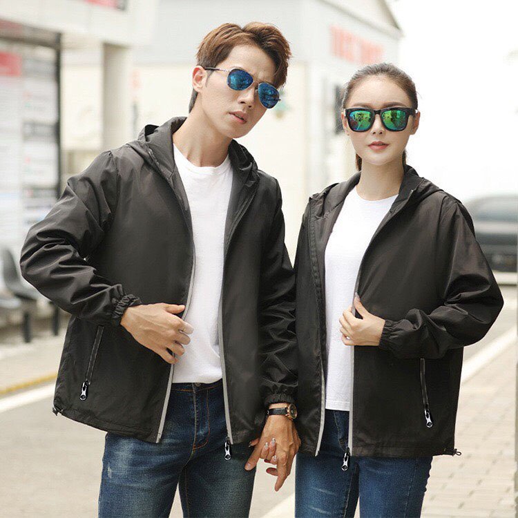 SIÊU RẺ  Áó khoác gió nam nữ 2 lớp siêu nhẹ có nón dáng thể thao cản bụi chống nắng năng động form rộng thoải mái
