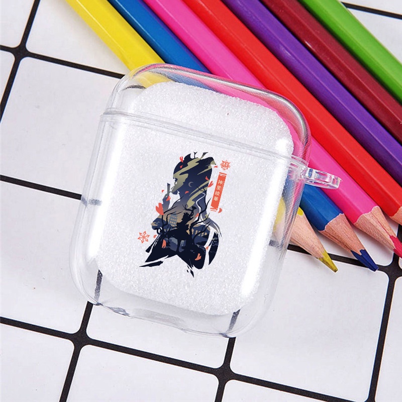 Vỏ Bảo Vệ Hộp Sạc Tai Nghe airpods pro 2 1 3 zhongli hutao xiao Bằng Silicon tpu Mềm Trong Suốt Hình Nhân Vật Tác Động hot genshin xiao