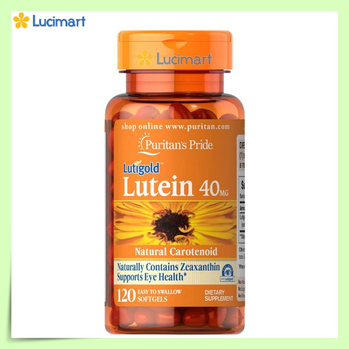 Viên uống bổ mắt Lutein 6mg / 20mg / 40mg with Zeaxanthin 120 viên nang mềm [Hàng Mỹ]