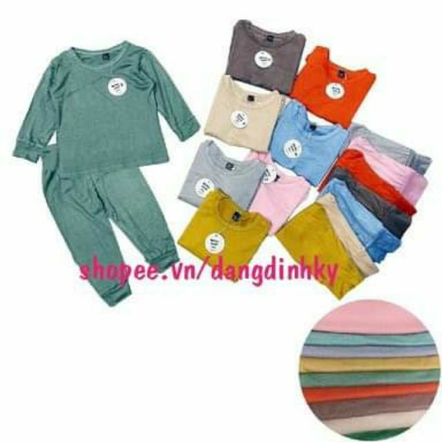 BỘ DÀI TAY CHẤT THUN LẠNH CHO BÉ 8-18kg