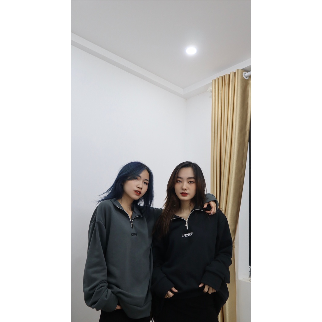 Áo Nỉ Sweater HalfZip In2000Clothing Nỉ Kéo Khóa | BigBuy360 - bigbuy360.vn