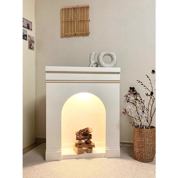 Kệ lò sưởi Decor + Đèn led