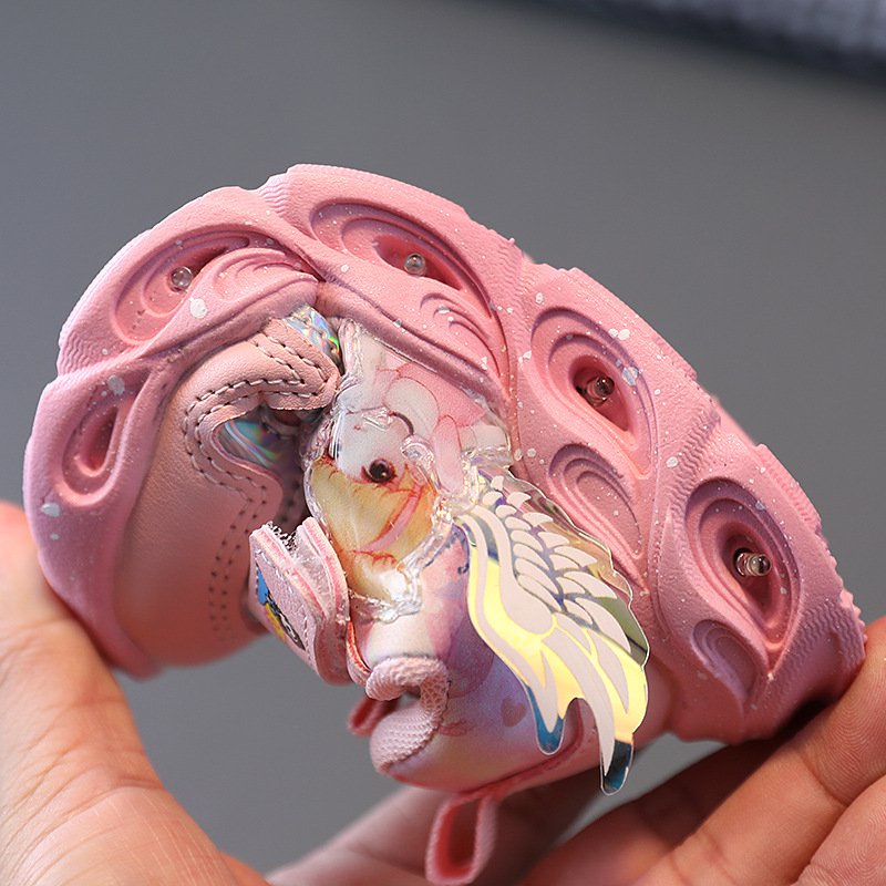 Giày thể thao có đèn led cho bé gái công chúa êm chân chống trơn trượt mã mới LED2122