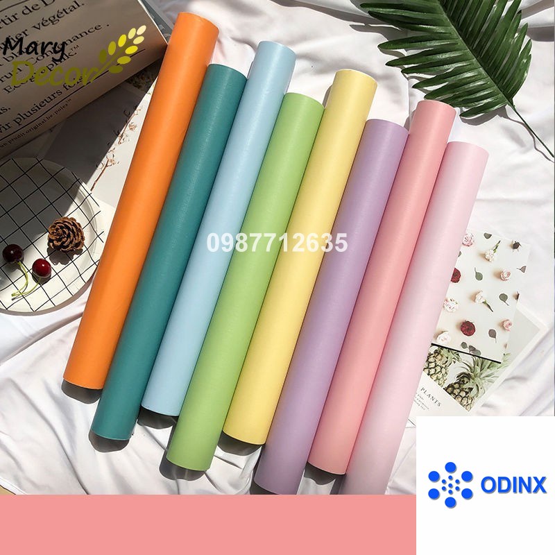 [SALE] 10m Giấy dán tường MỘT MÀU nhiều mẫu - khổ rộng 45cm (có sẵn keo)