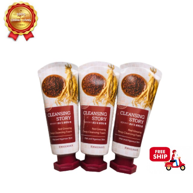 [Chính Hãng] WELCOS Sữa rửa mặt tinh chất nhân sâm Red Ginseng-120g giúp phục hồi da yếu ngăn ngừa mụn nhám và tàn nhang