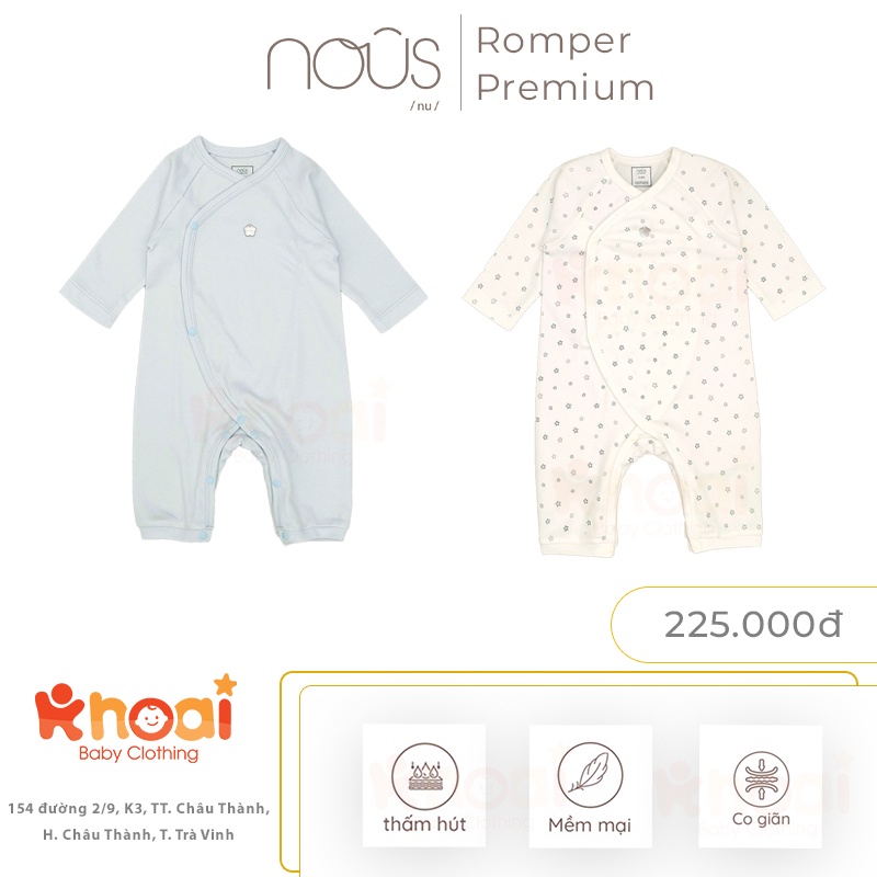 [Nous Premium] Tổng hợp Bộ romper Nous cài lệch - Chất liệu cao cấp, co giãn đa chiều